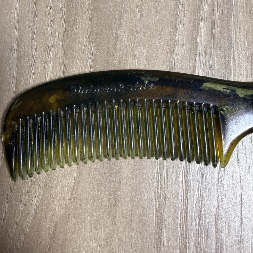 Vintage‎ Unbranded Unbreakable Green Comb 6.5 Inches